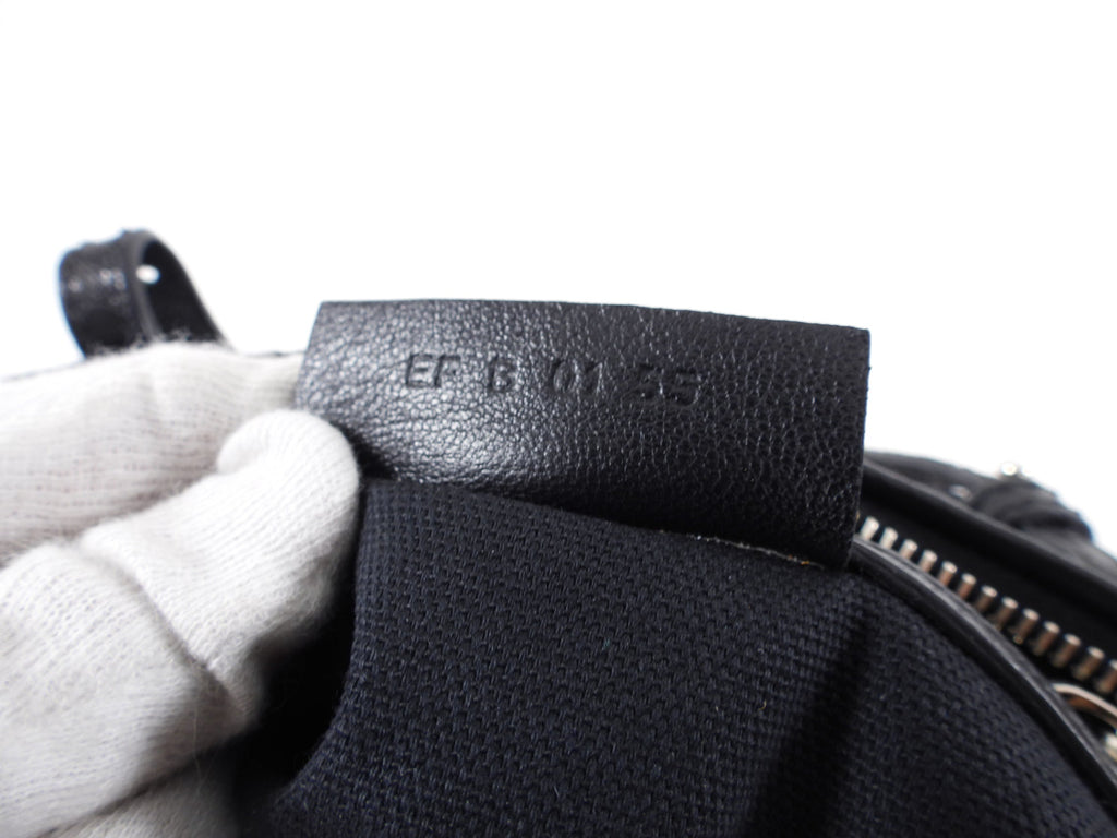 Givenchy Black Aged Pepe Leather Mini Pandora Crossbody Bag