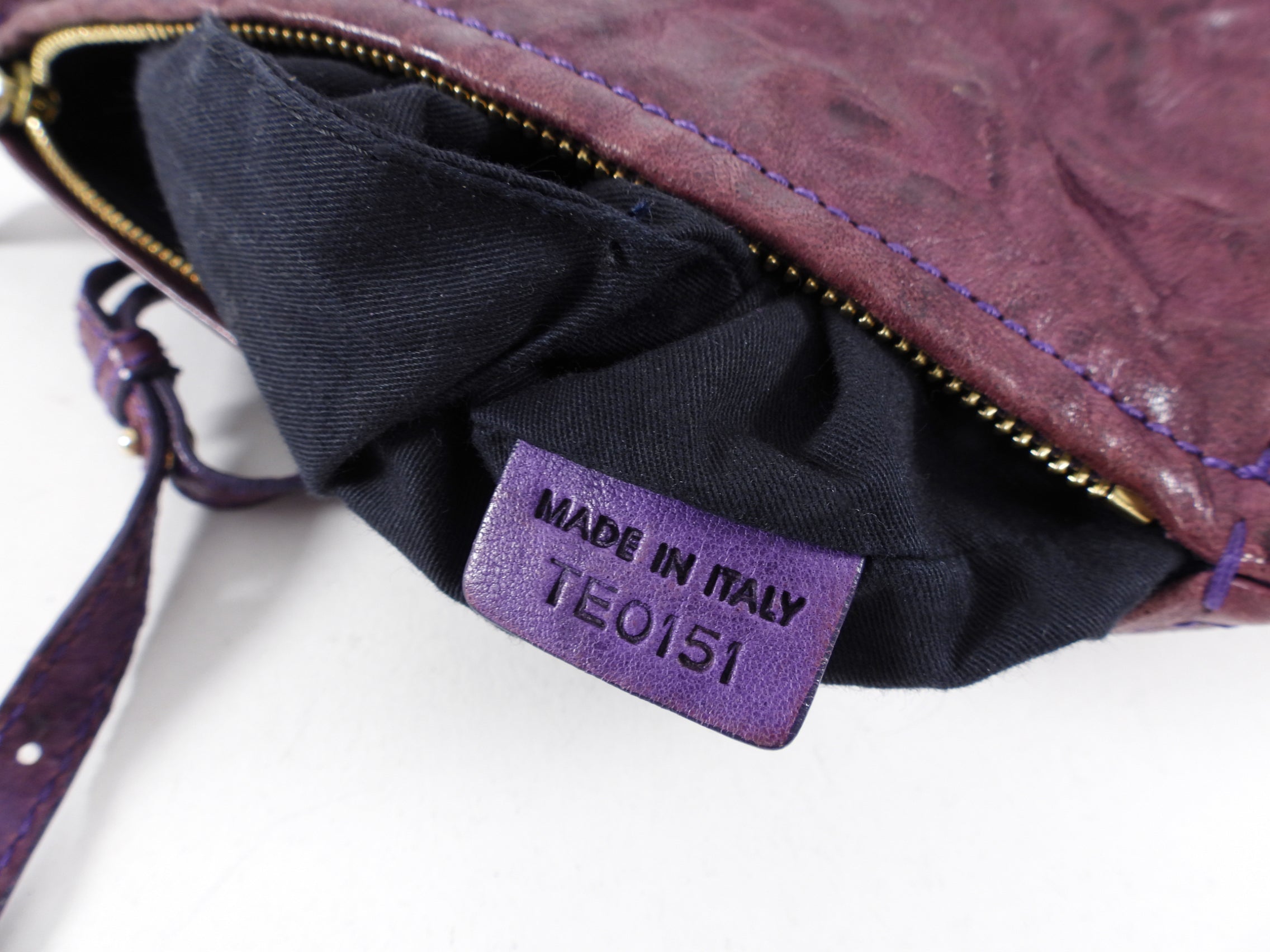 Givenchy Purple Aged Pepe Leather Mini Pandora Crossbody Bag