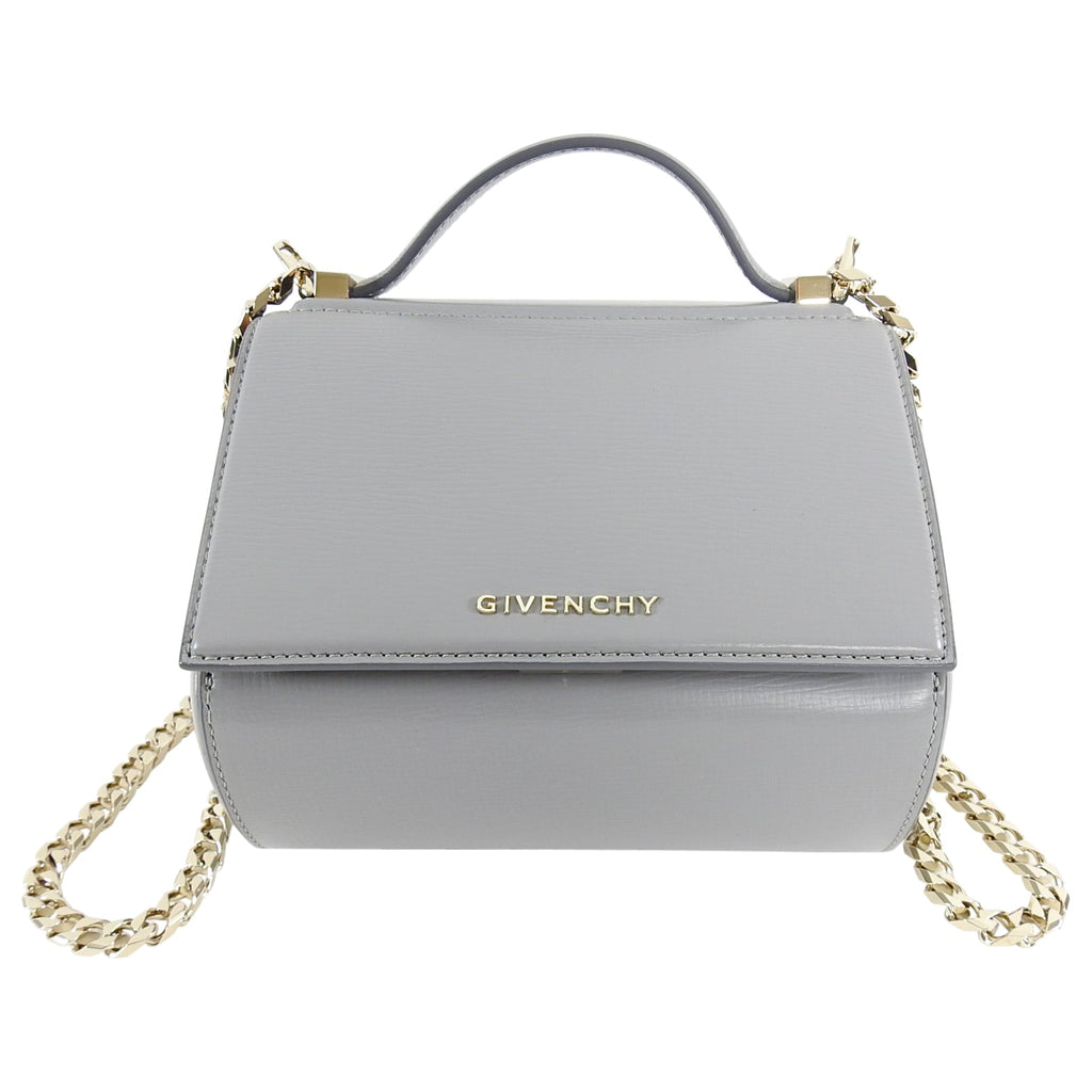 Givenchy Grey Mini Pandora Box Chain Crossbody Bag