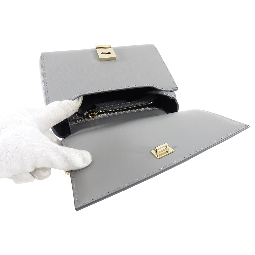 Givenchy Grey Mini Pandora Box Chain Crossbody Bag