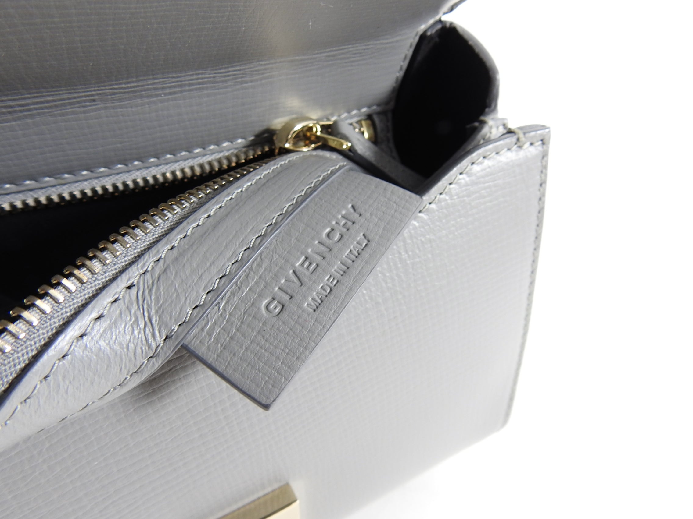 Givenchy Grey Mini Pandora Box Chain Crossbody Bag