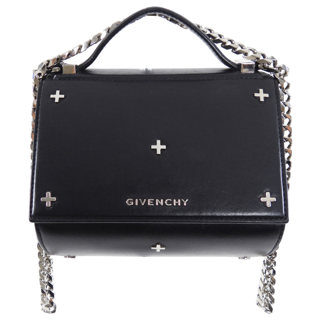 Givenchy Black Mini Pandora Box Chain Crossbody Bag