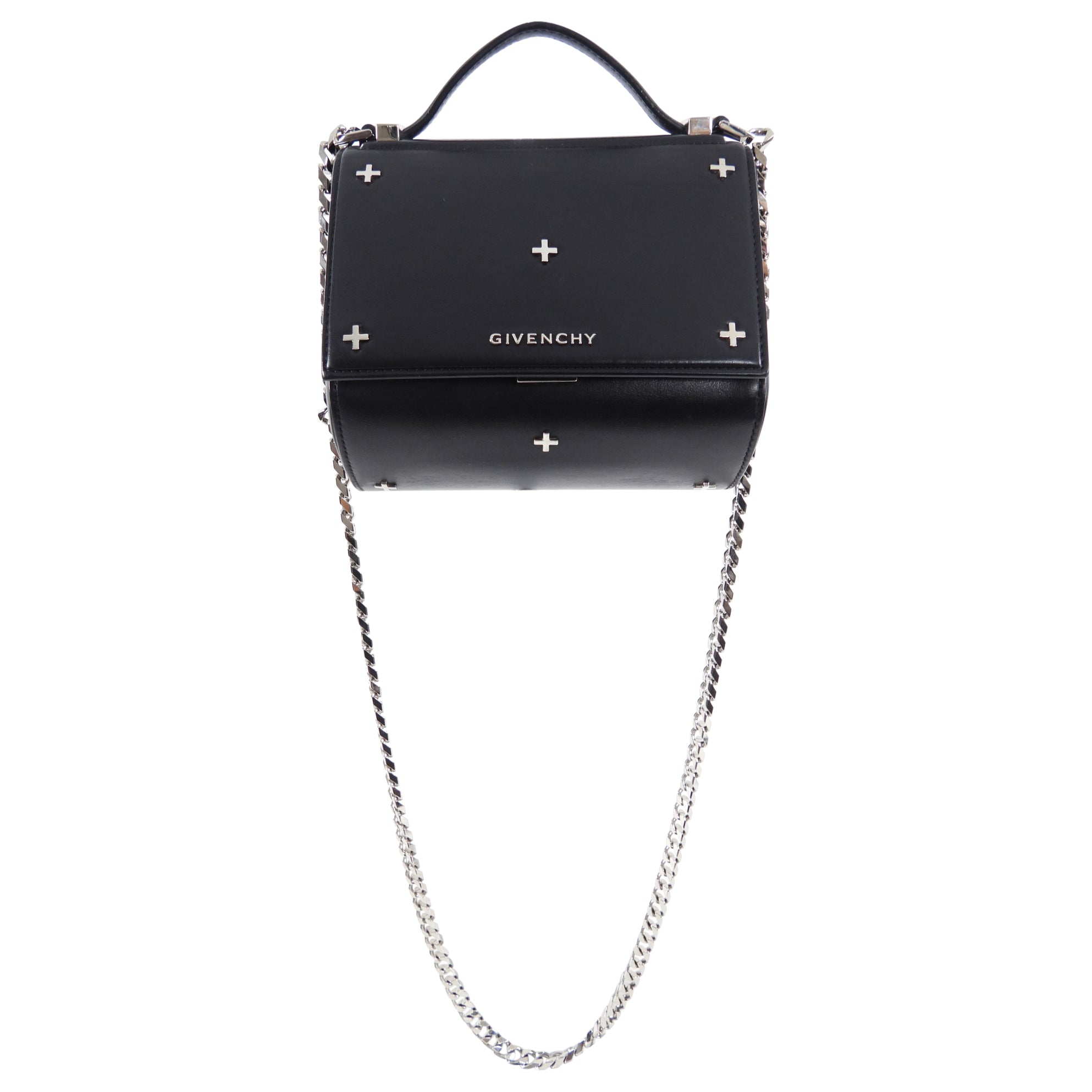 Givenchy Black Mini Pandora Box Chain Crossbody Bag