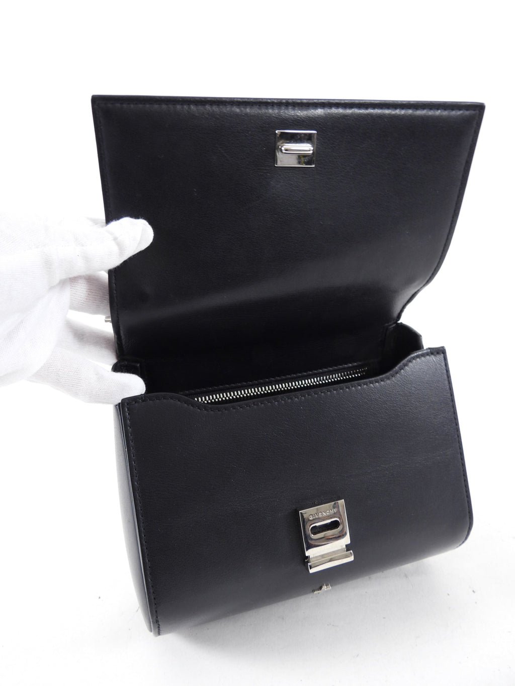 Givenchy Black Mini Pandora Box Chain Crossbody Bag