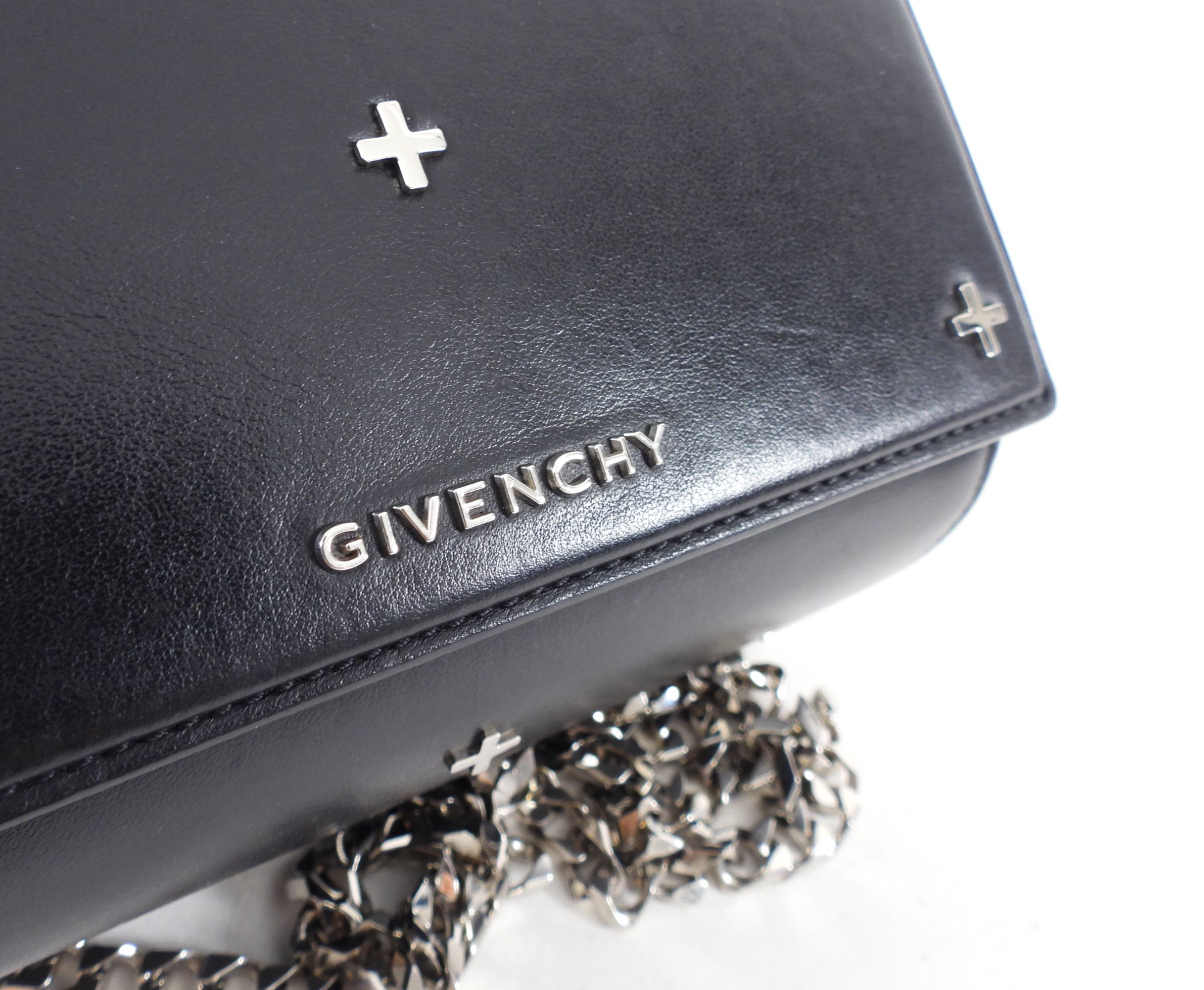 Givenchy Black Mini Pandora Box Chain Crossbody Bag