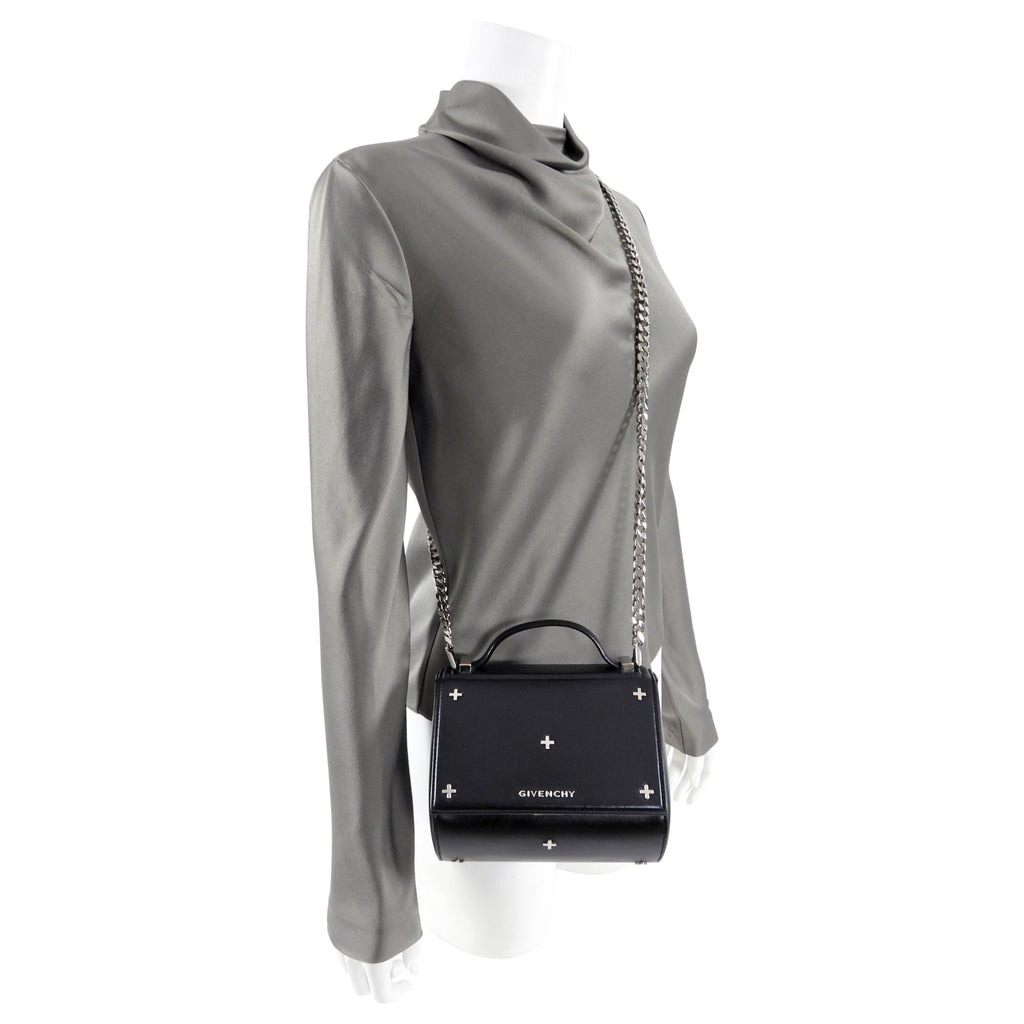 Givenchy Black Mini Pandora Box Chain Crossbody Bag