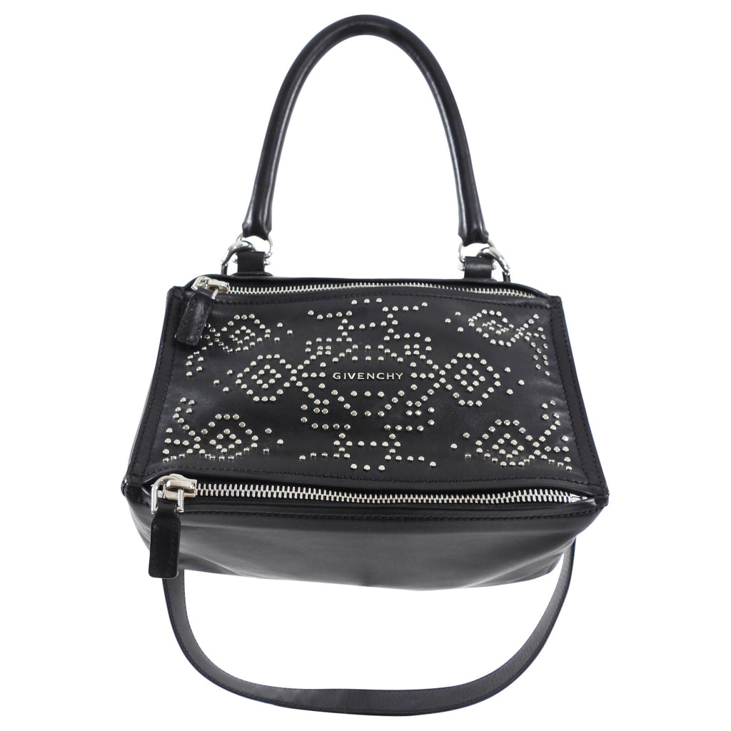 Givenchy Small Black Leather Studded Pandora Bag