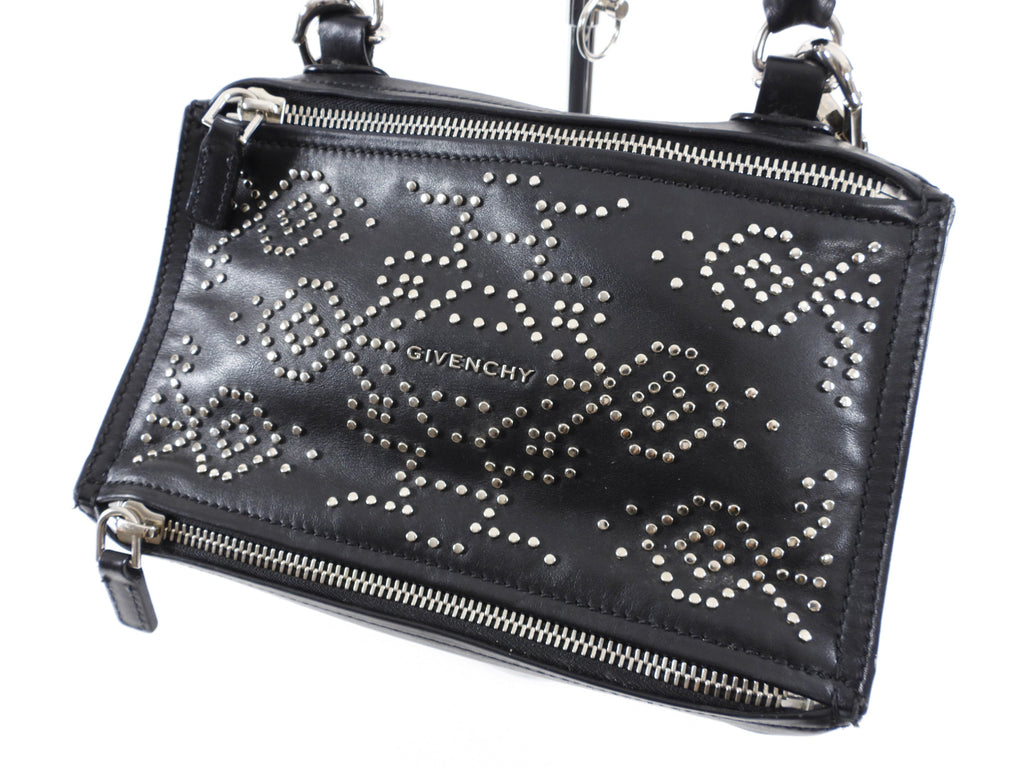 Givenchy Small Black Leather Studded Pandora Bag