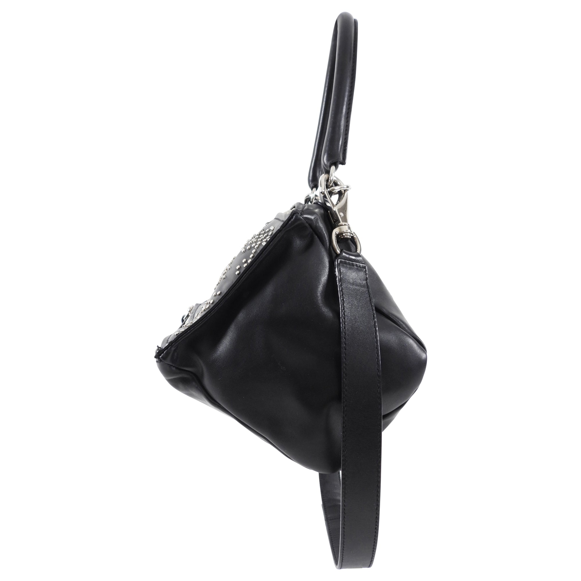 Givenchy Small Black Leather Studded Pandora Bag