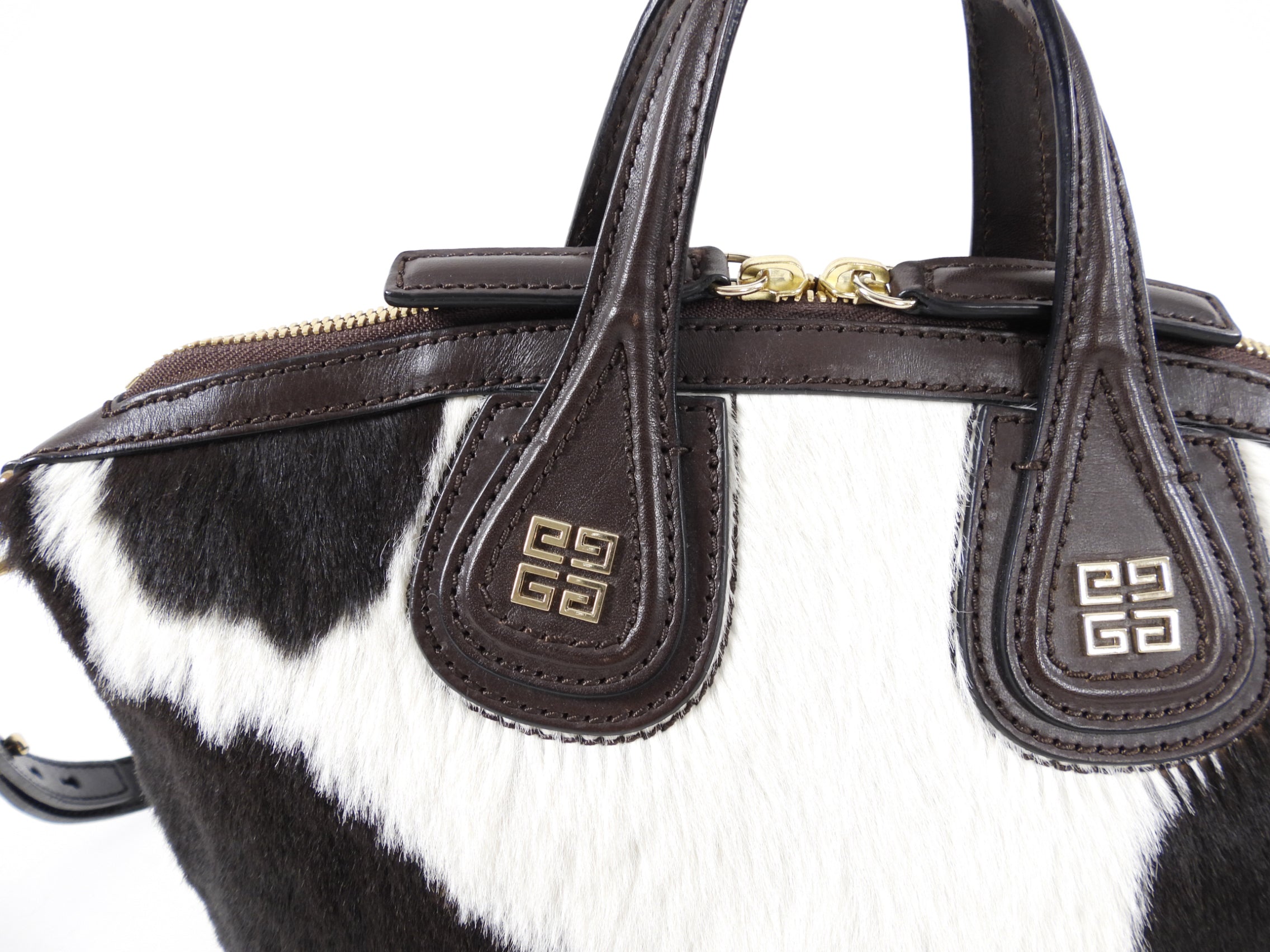Givenchy Small Nightingale Dark Brown Pony Hair Bag