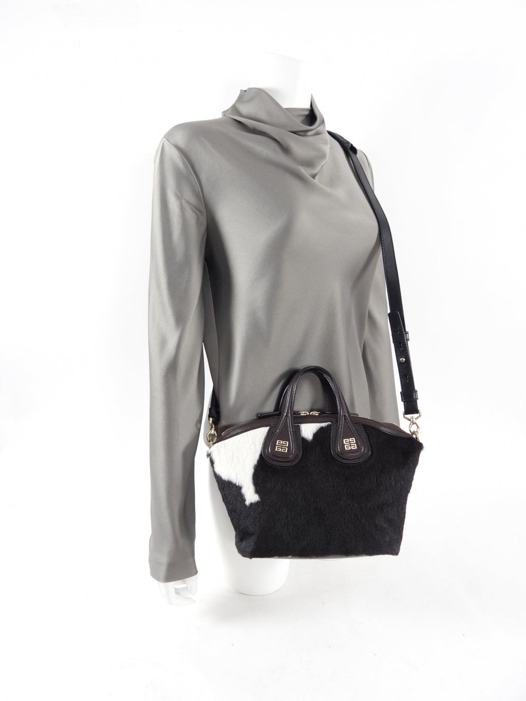 Givenchy Small Nightingale Dark Brown Pony Hair Bag