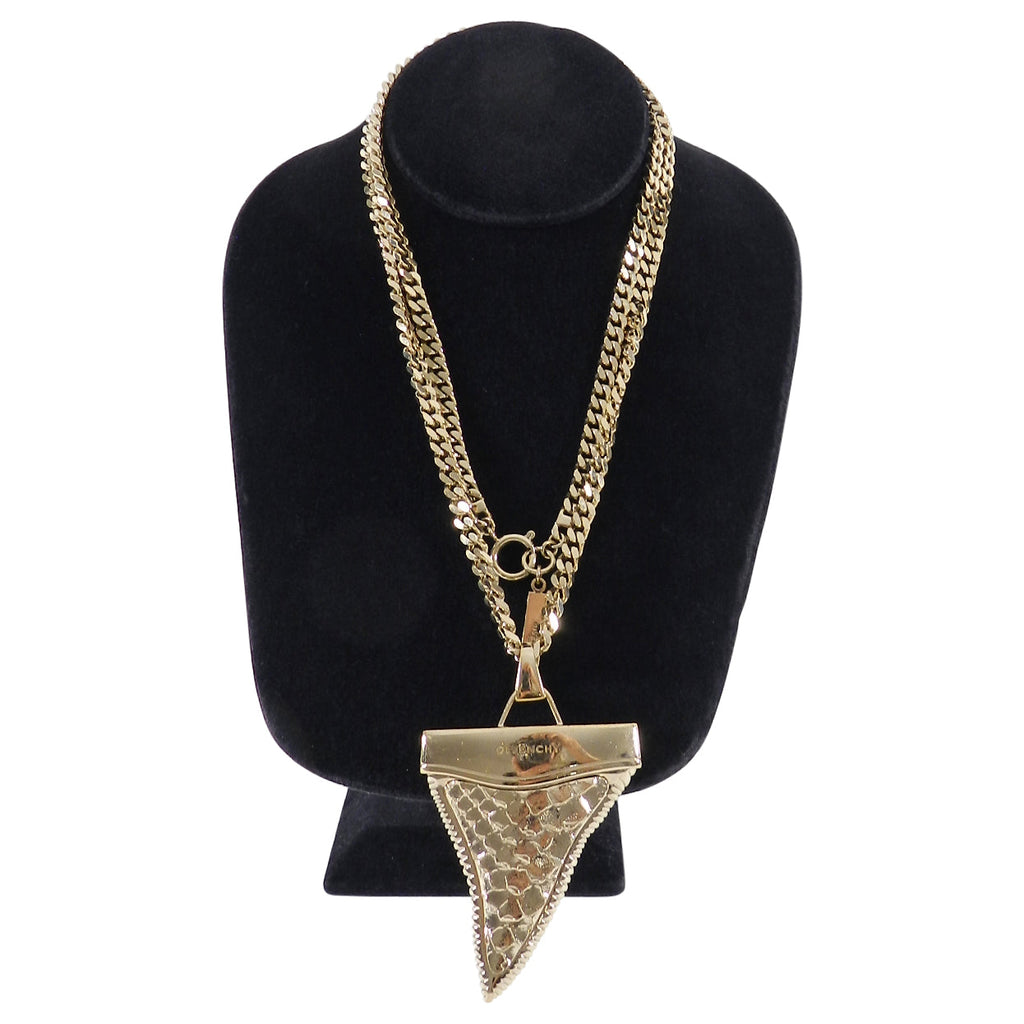 Givenchy Large Gold Shark Tooth Necklace