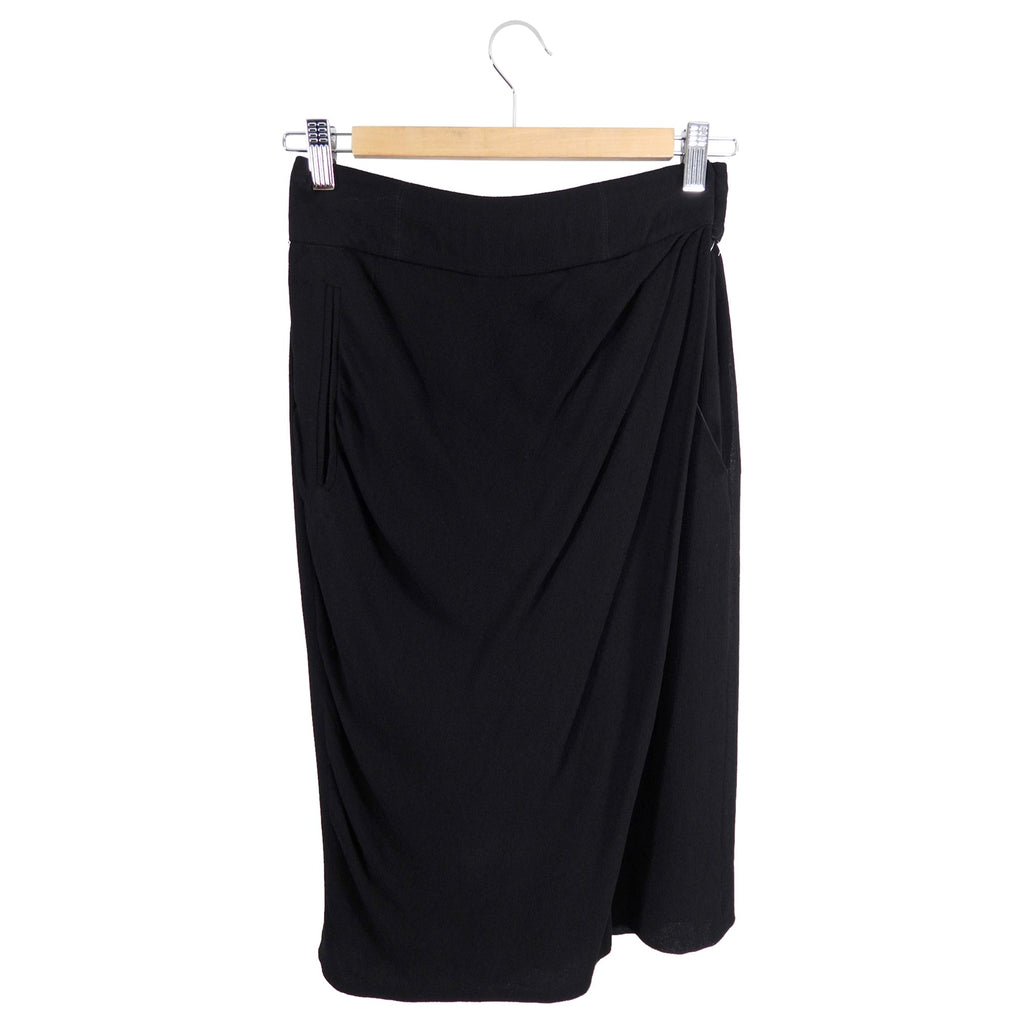Givenchy Black Crepe Knee Length Skort - FR36 / USA 2
