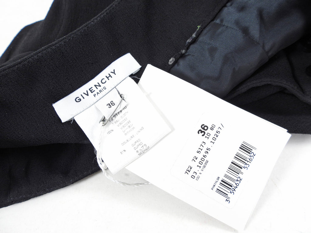 Givenchy Black Crepe Knee Length Skort - FR36 / USA 2