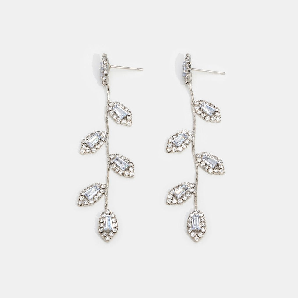 Gold Plated Crystal Vine Earrings