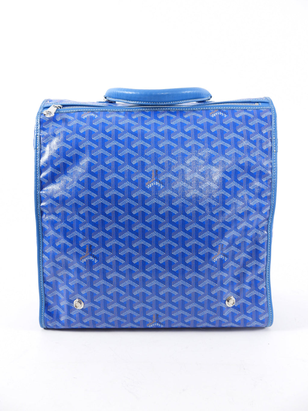 Goyard Blue Goyardine Coated Canvas and Leather Saint Lucie Folding Tote