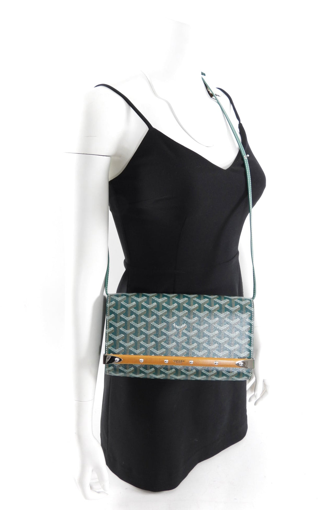 Goyard Monte Carlo PM Clutch Green Crossbody Bag
