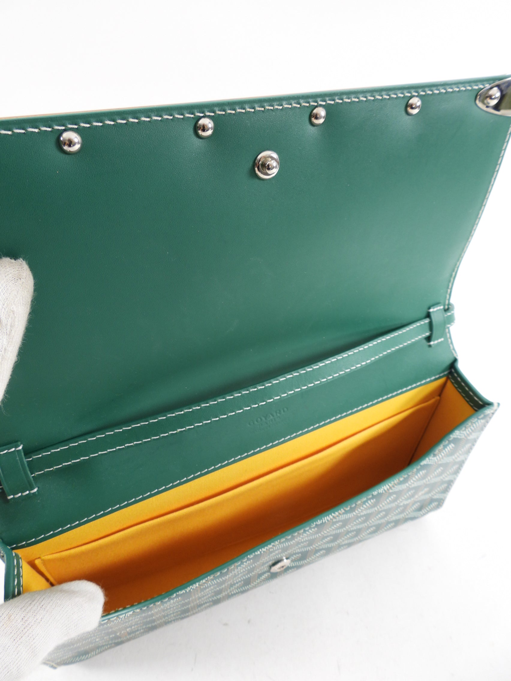 Goyard Monte Carlo PM Clutch Green Crossbody Bag