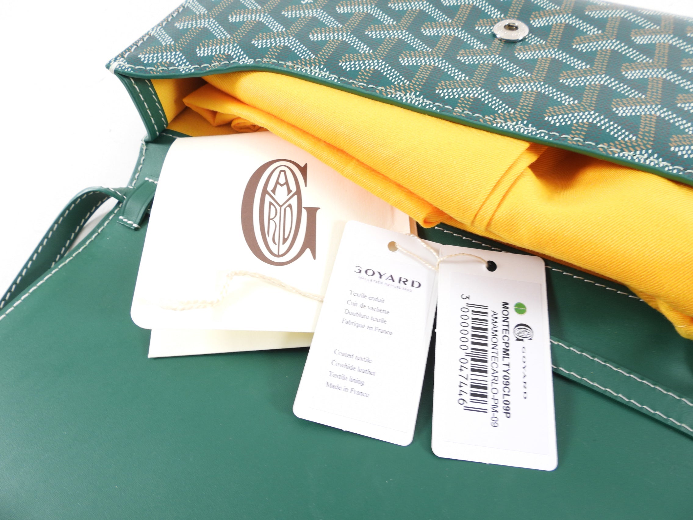 Goyard Monte Carlo PM Clutch Green Crossbody Bag