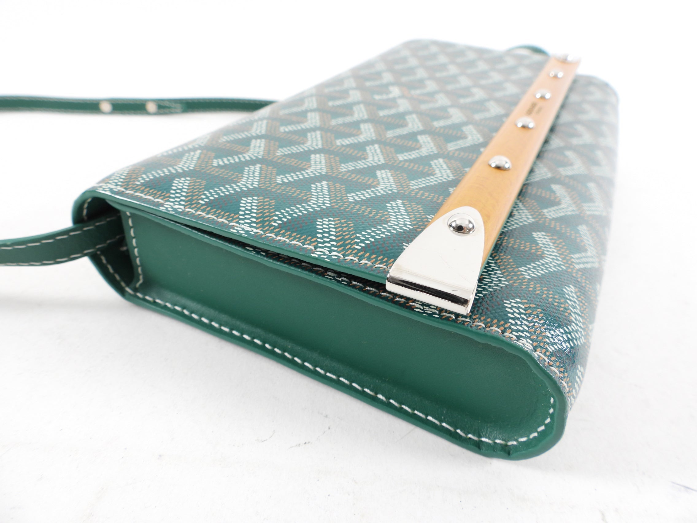 Goyard Monte Carlo PM Clutch Green Crossbody Bag