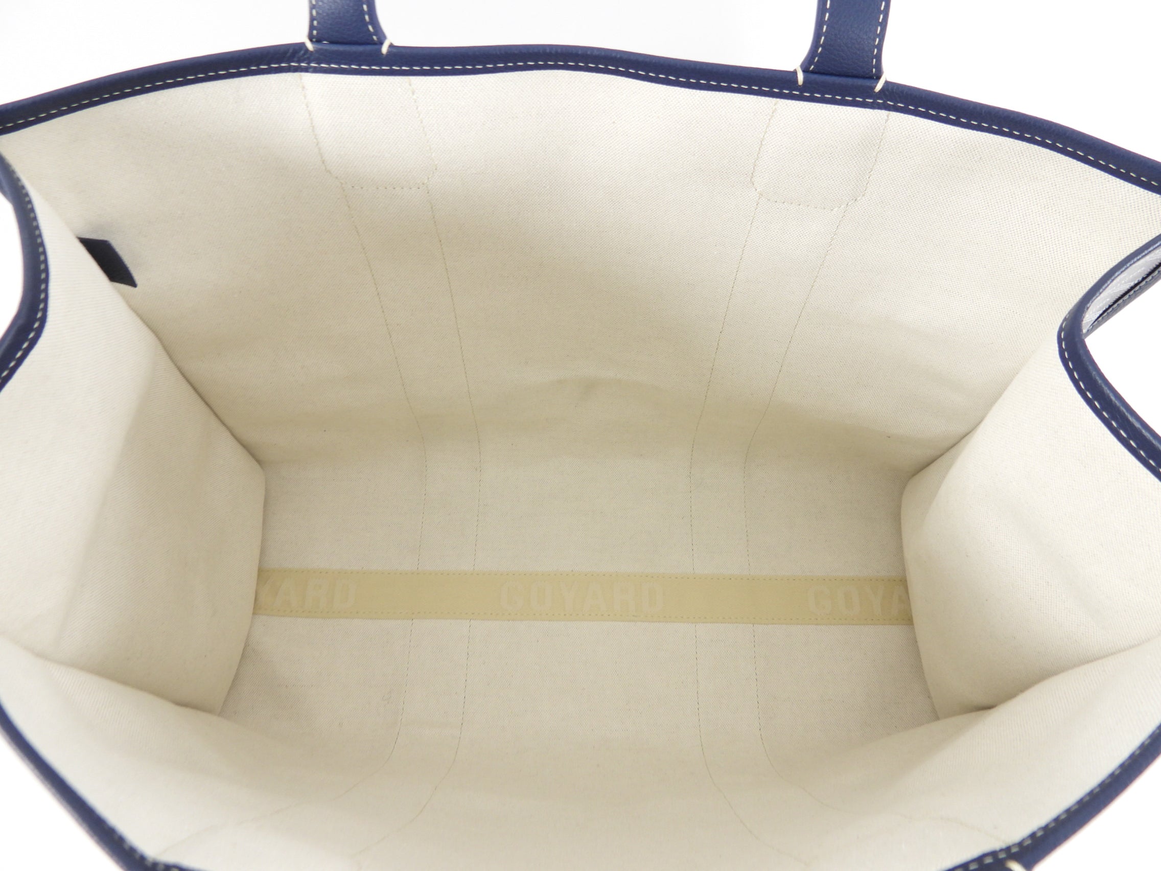 Goyard Navy Blue Vilette Tote Bag MM French Bulldog