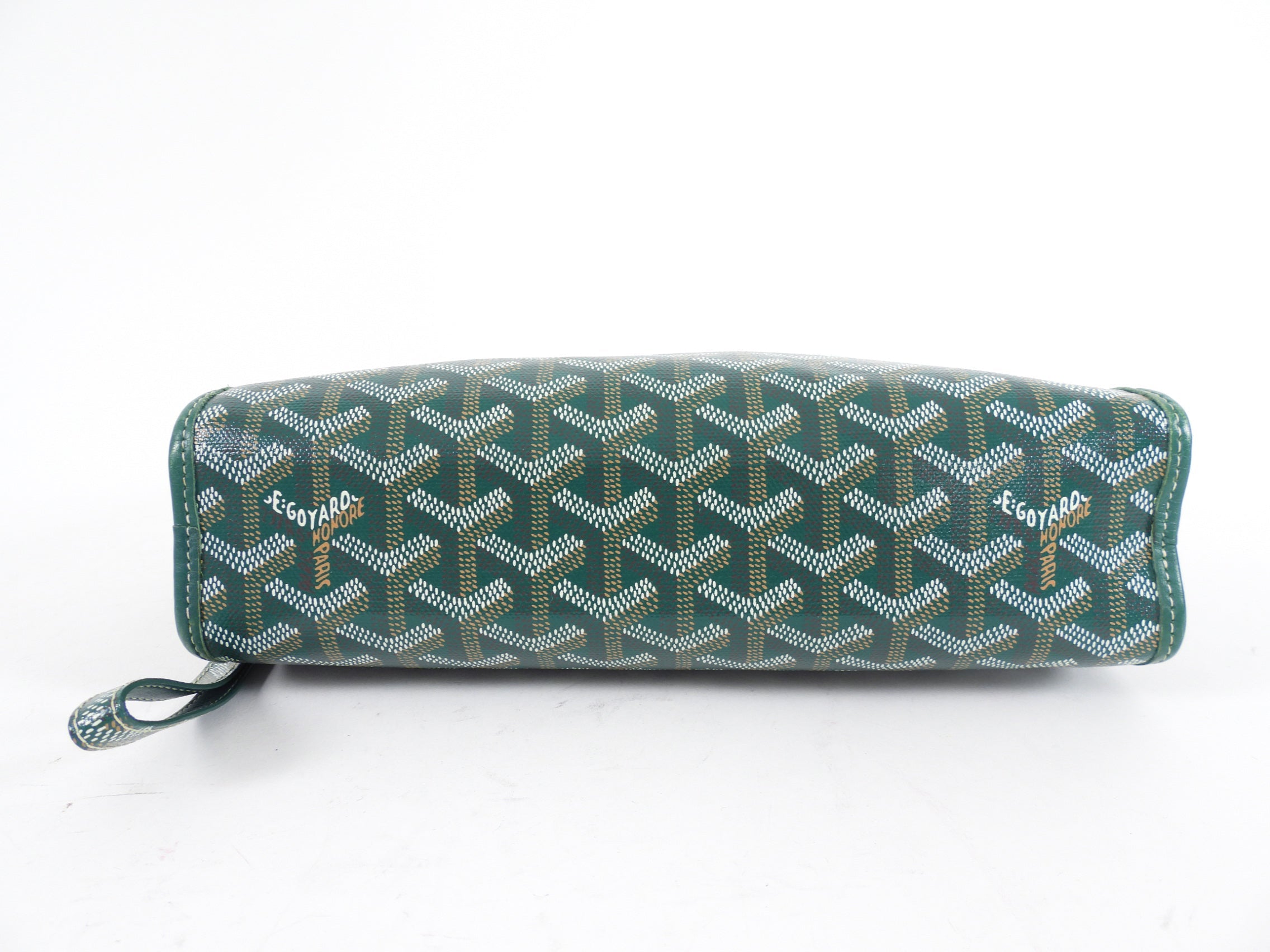 Goyard Green Monogram Jouvence MM Toiletry Bag Clutch with Wristlet