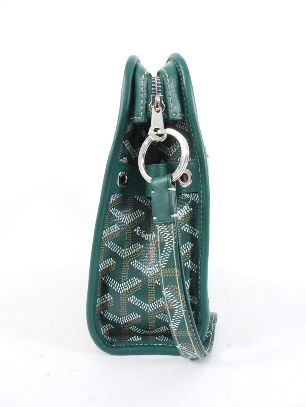 Goyard Green Monogram Jouvence MM Toiletry Bag Clutch with Wristlet