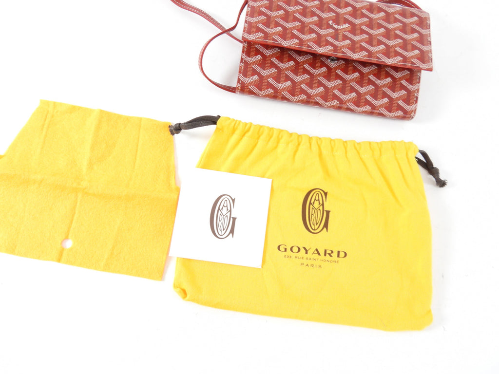 Goyard Red Goyardine Varenne Wallet on Strap