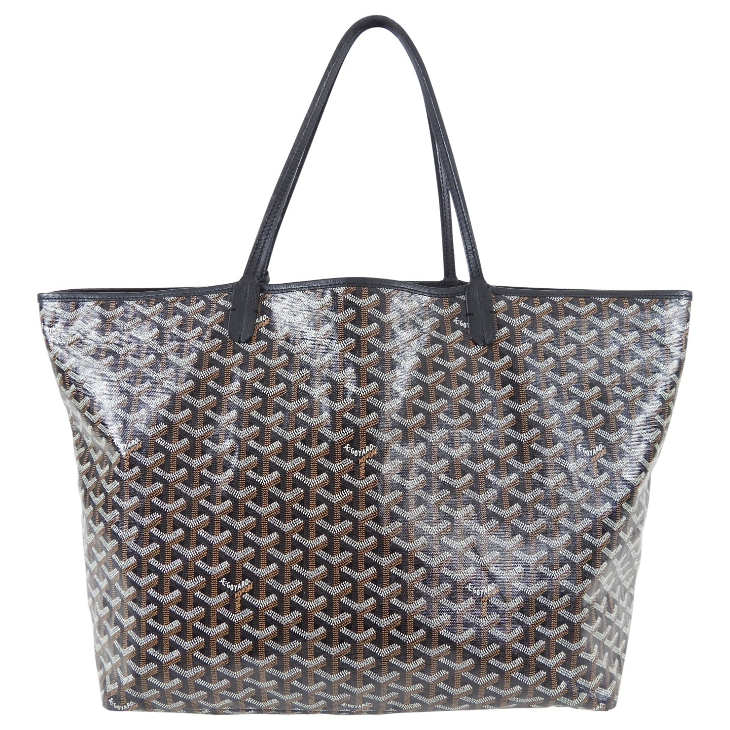 Goyard St. Louis Black Coated Canvas Tote Bag