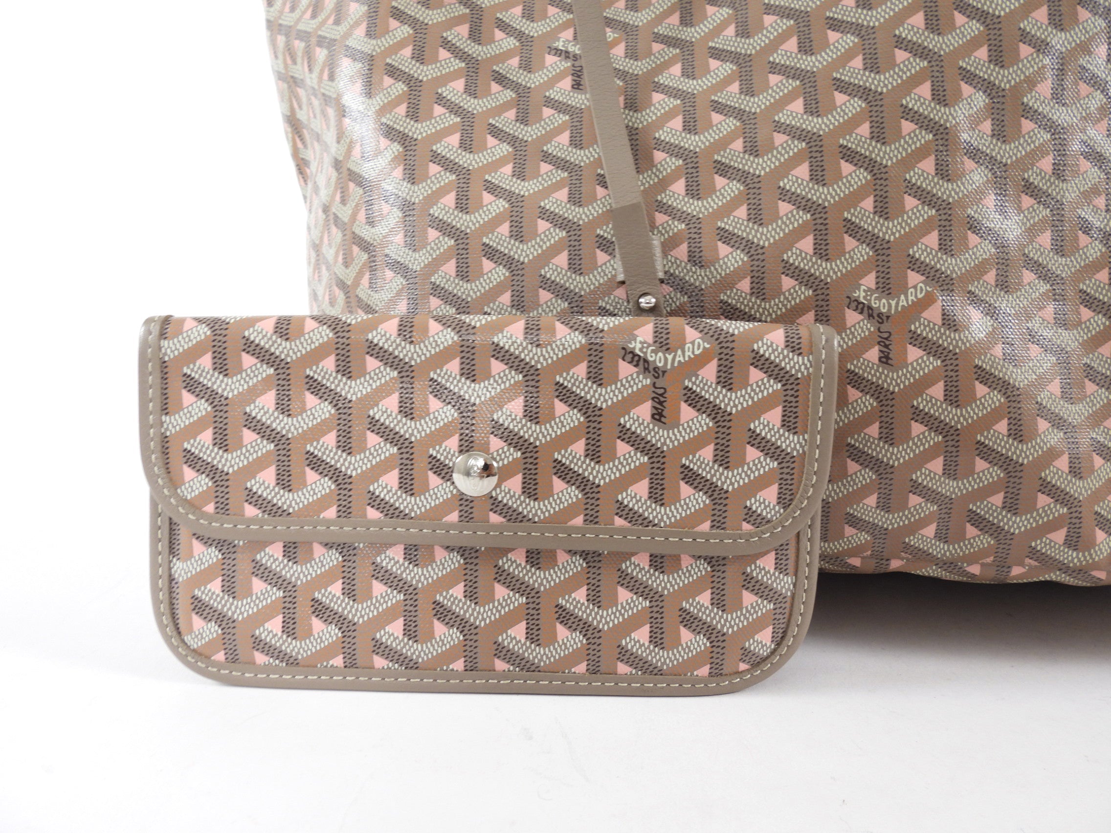 Goyard St. Louis GM Claire Voie Tote Bag Limited Edition Pink Taupe