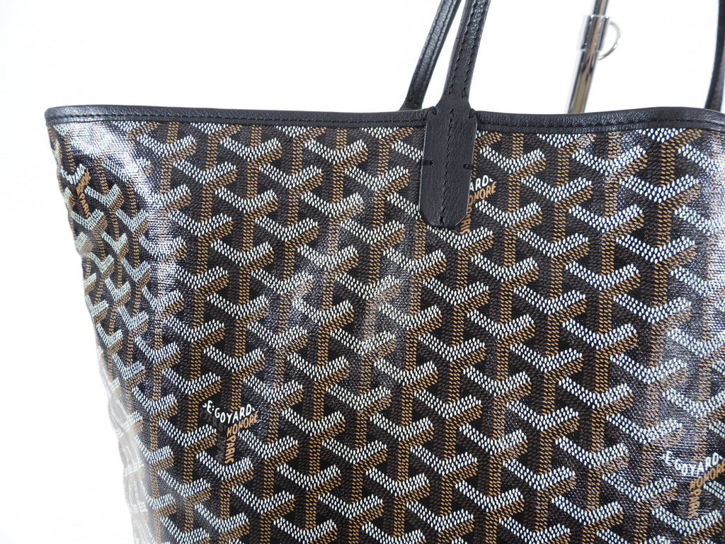 Goyard St. Louis Black Coated Canvas Tote Bag