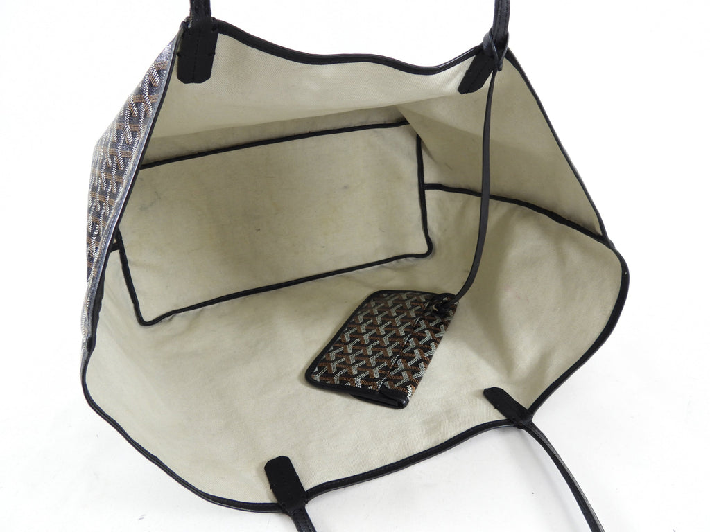 Goyard St. Louis Black Coated Canvas Tote Bag