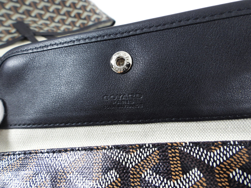 Goyard St. Louis Black Coated Canvas Tote Bag