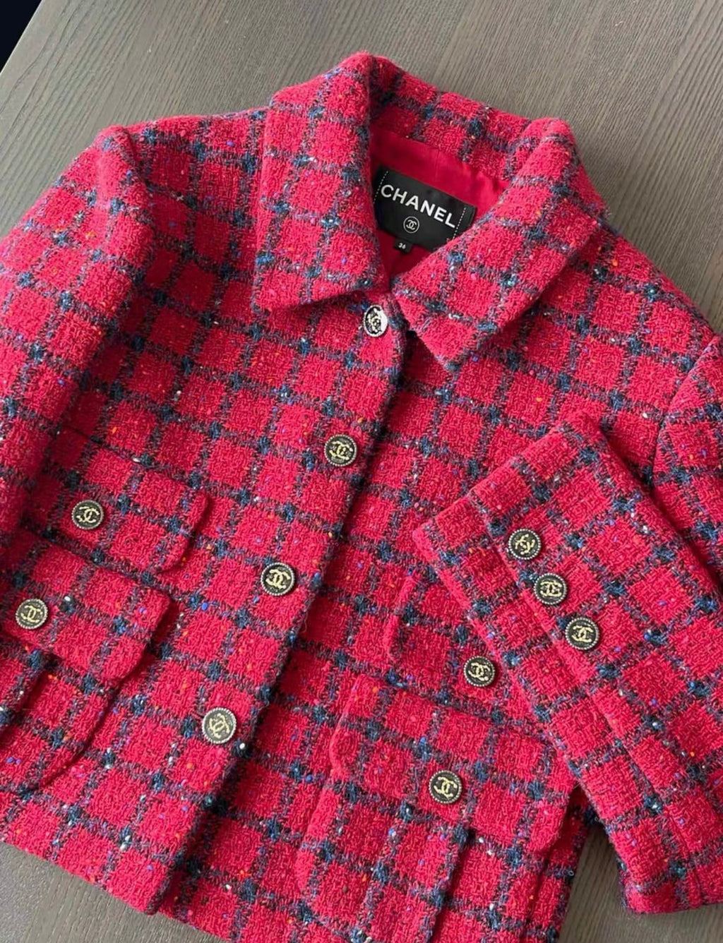 Chanel 2022 AW popular red jacket