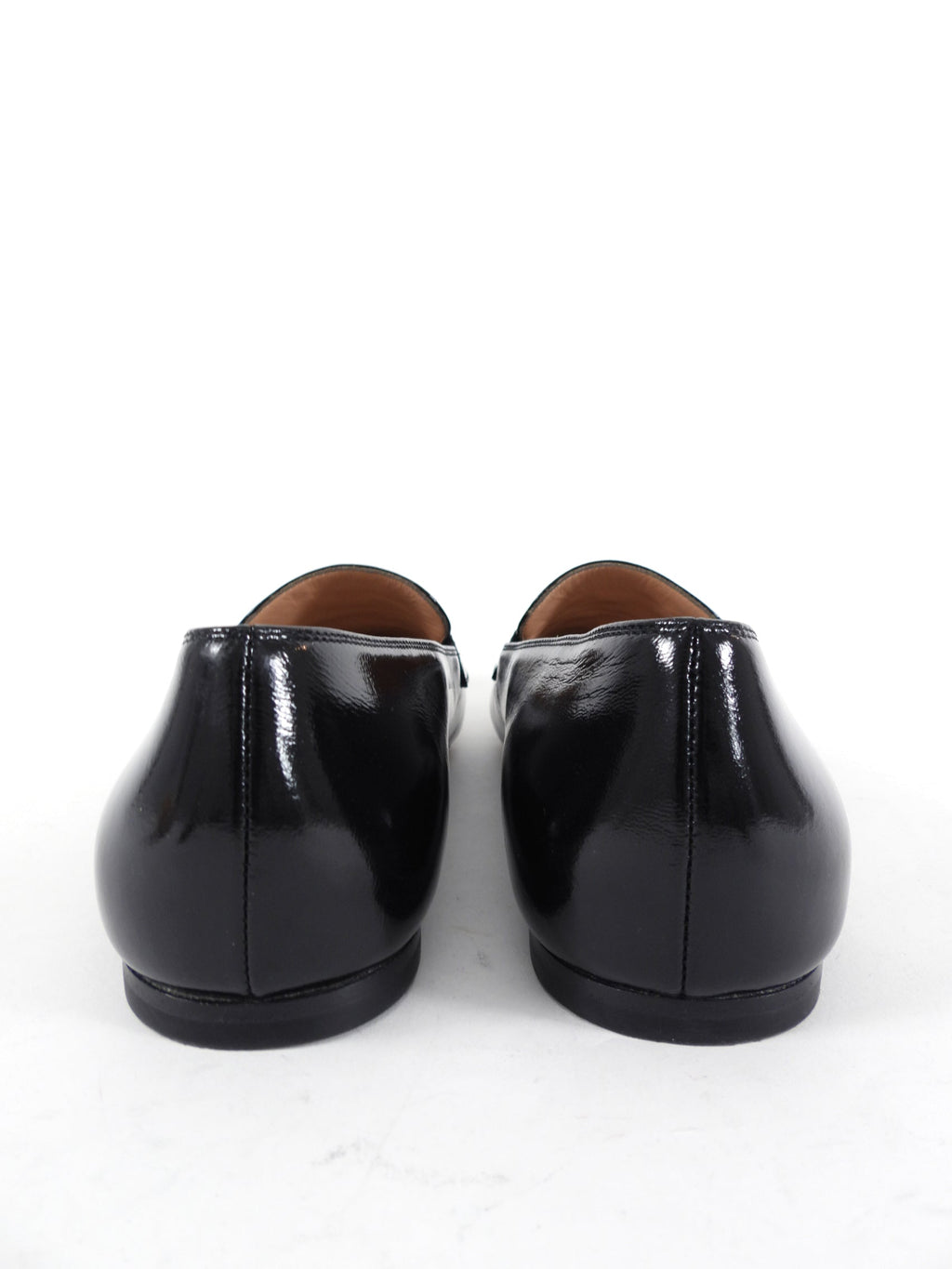 Gianvito Rossi Black Patent Flat Leather Loafers - 40 (9.5)