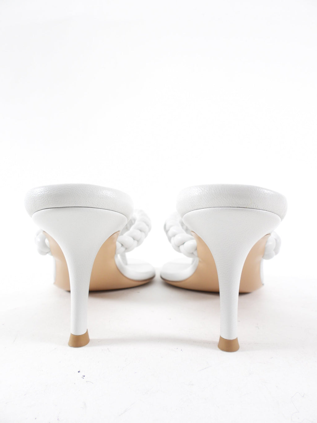 Gianvito Rossi White Leather Braided Sandals - 37