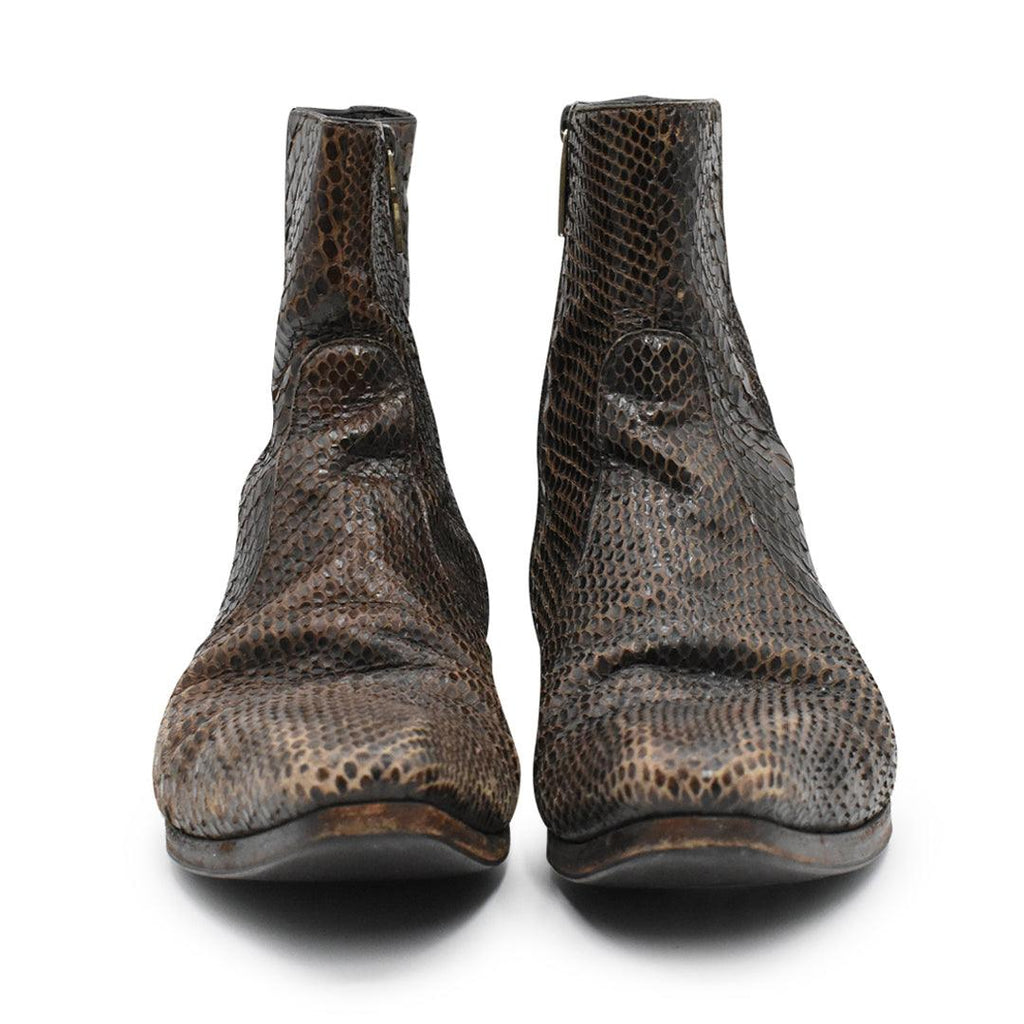 Gucci Snakeskin Boots - Men's 7