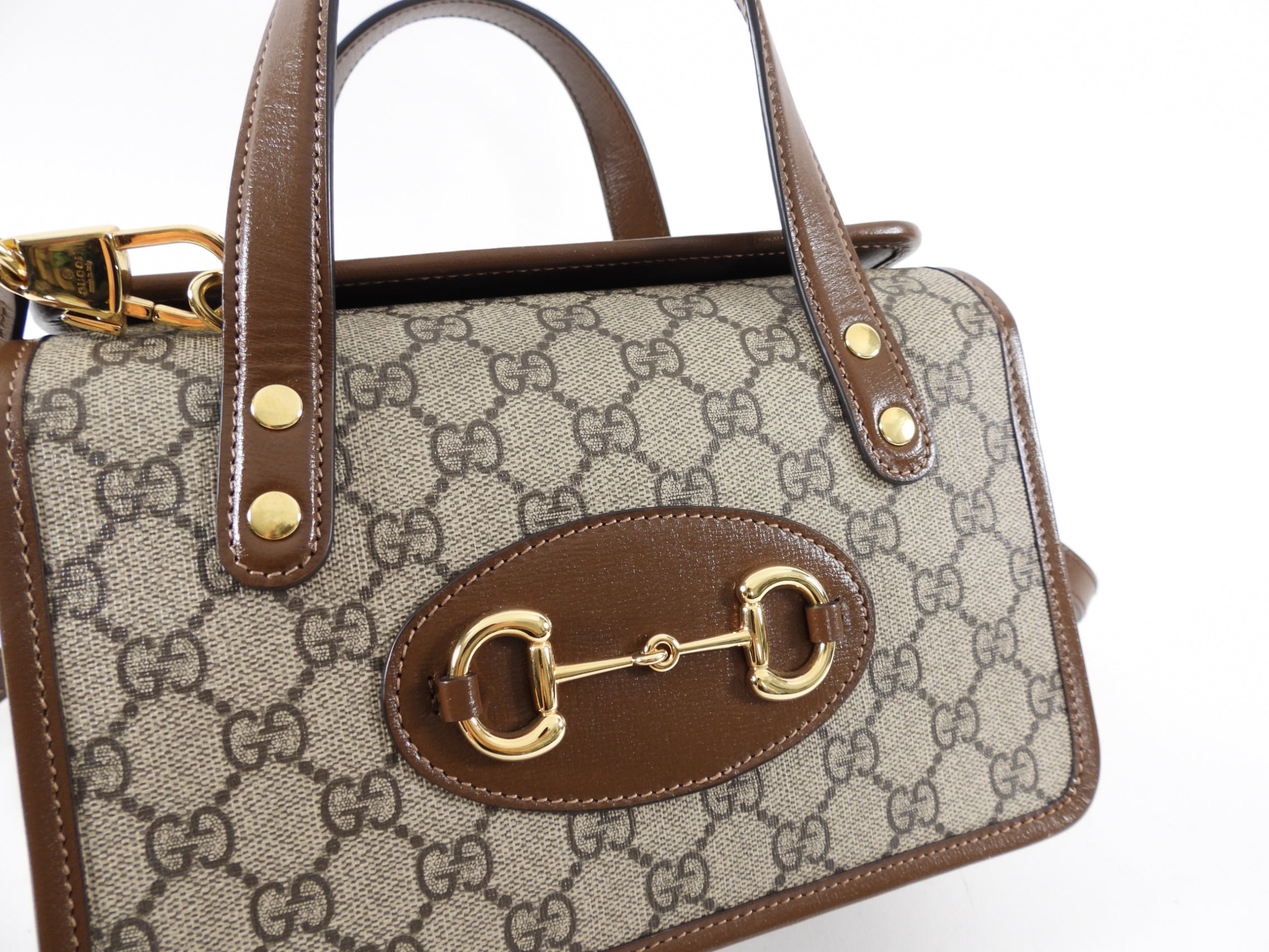 Gucci Monogram Supreme Mini 1955 Box Tote Bag