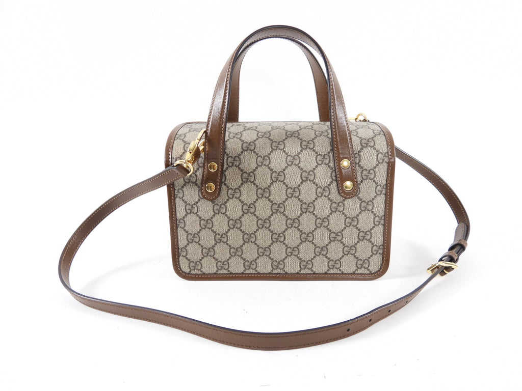 Gucci Monogram Supreme Mini 1955 Box Tote Bag