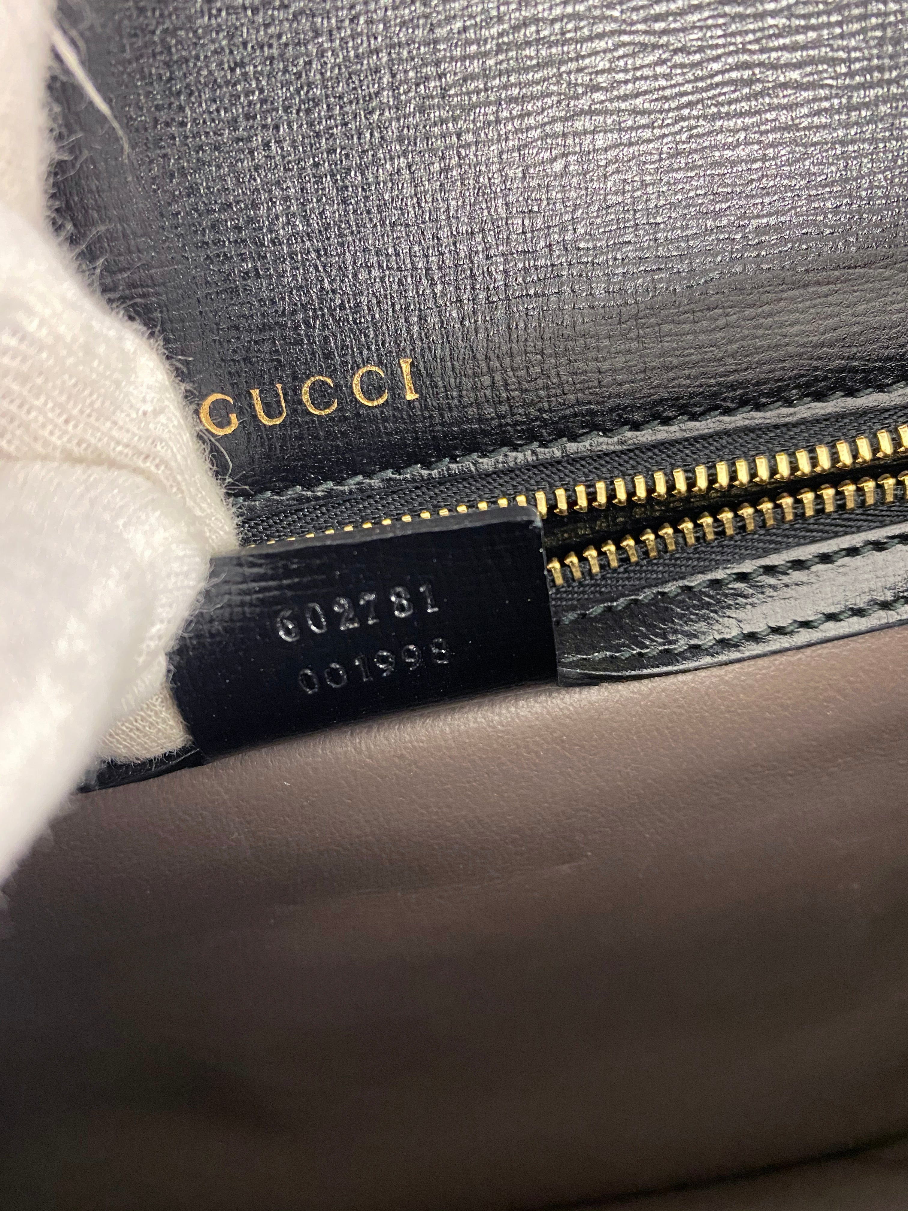 Gucci 1969 Sylvie Small Black Top Handle Two-Way Bag