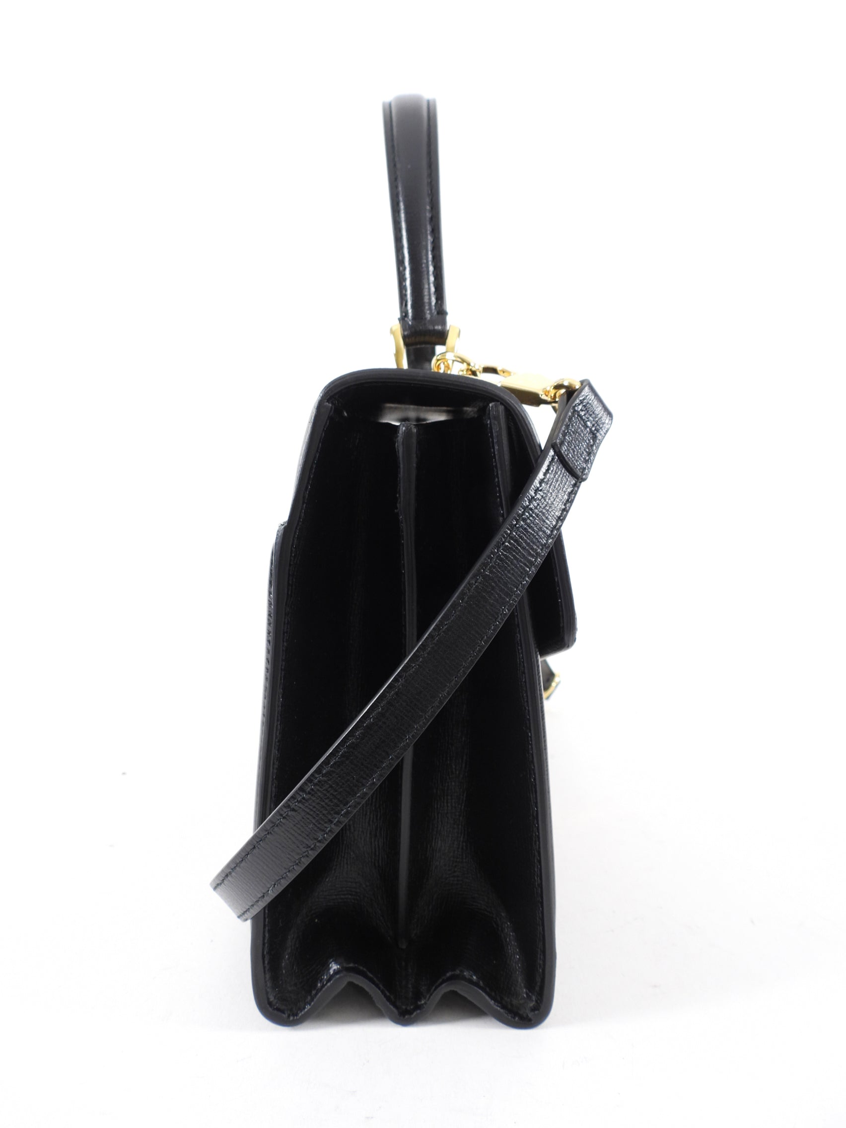 Gucci 1969 Sylvie Small Black Top Handle Two-Way Bag