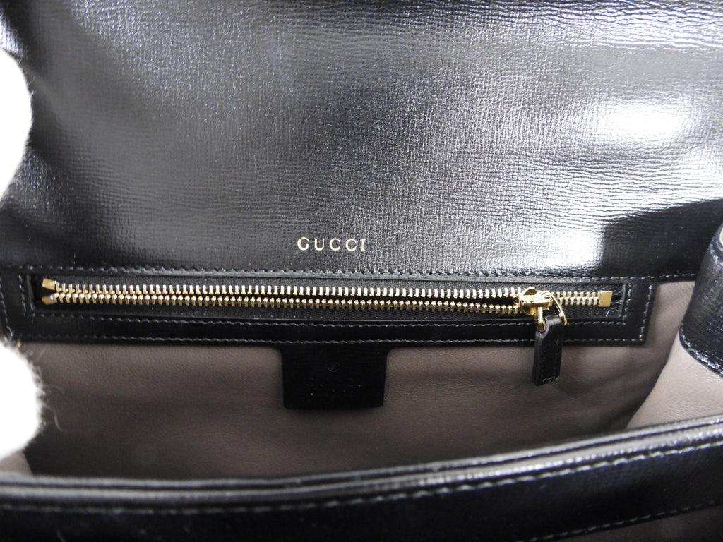 Gucci 1969 Sylvie Small Black Top Handle Two-Way Bag