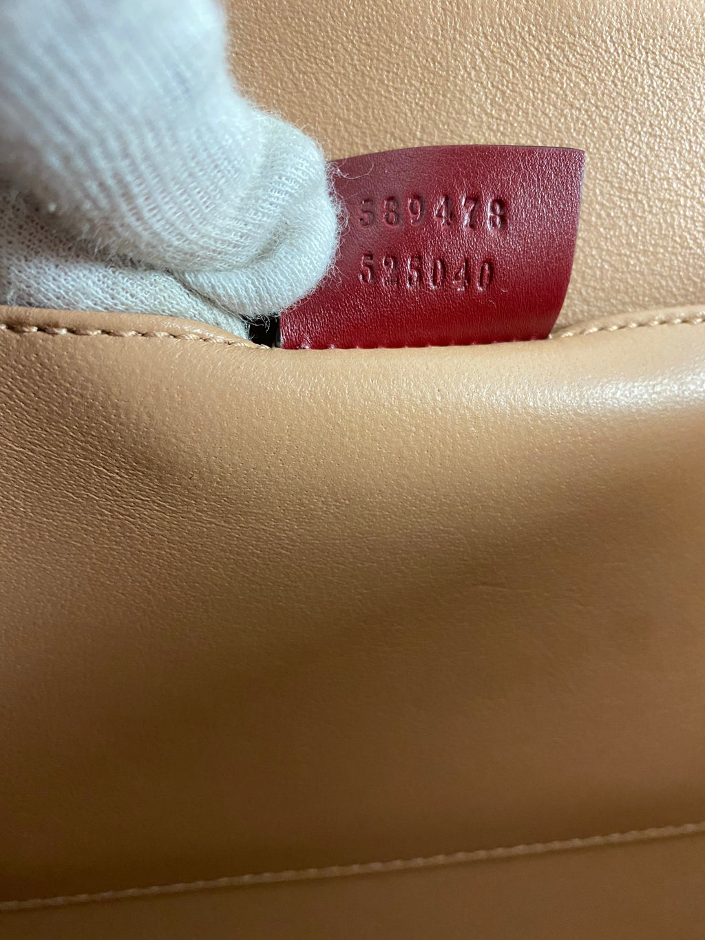 Gucci 1969 Sylvie Small Red Patent Top Handle Two-Way Bag