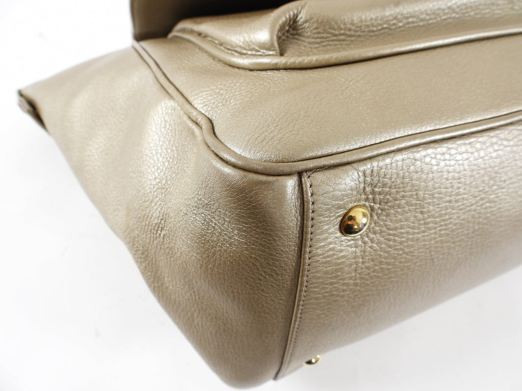 Gucci 1973 Champagne Gold Large Top Handle Bag