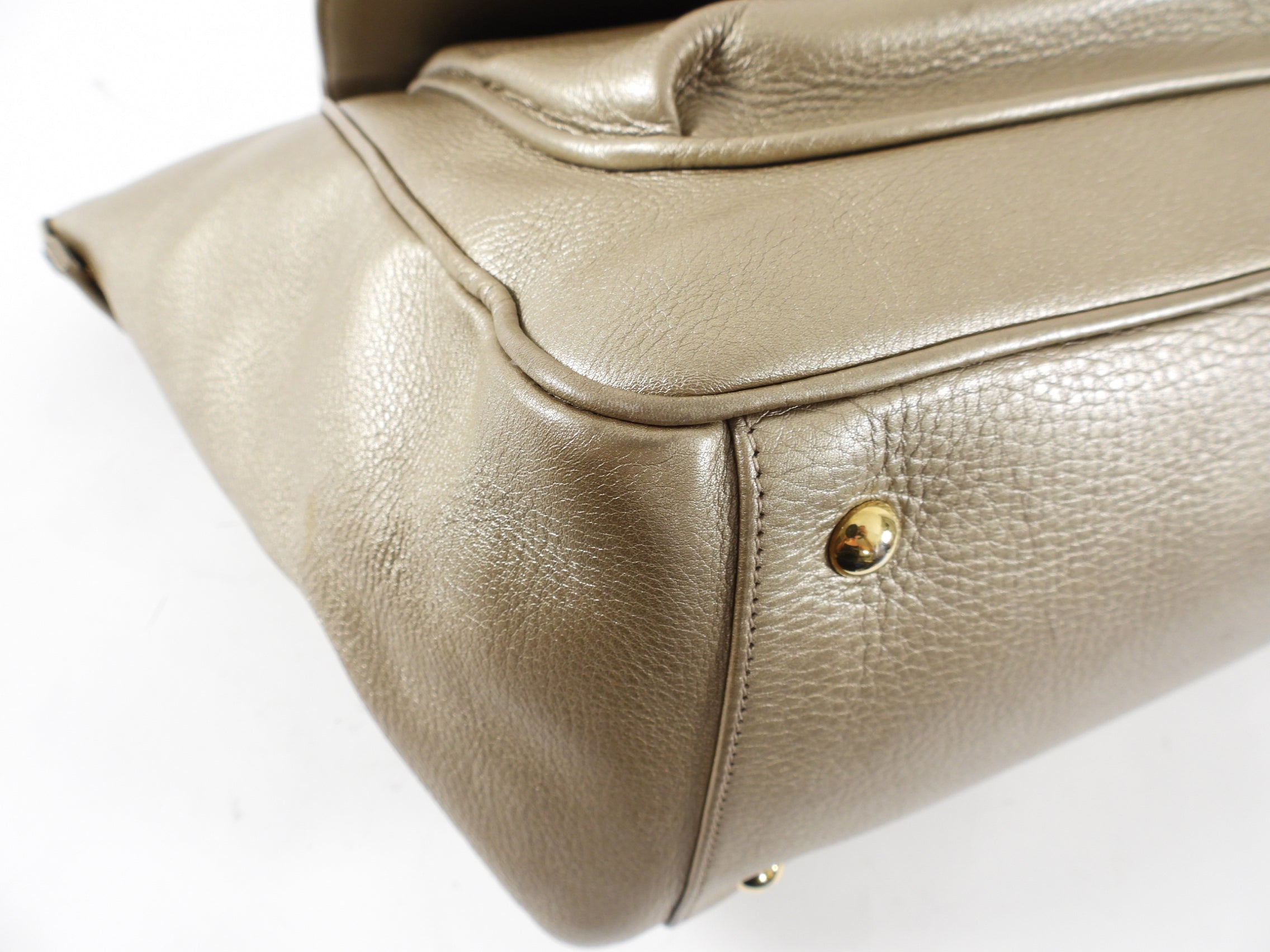 Gucci 1973 Champagne Gold Large Top Handle Bag