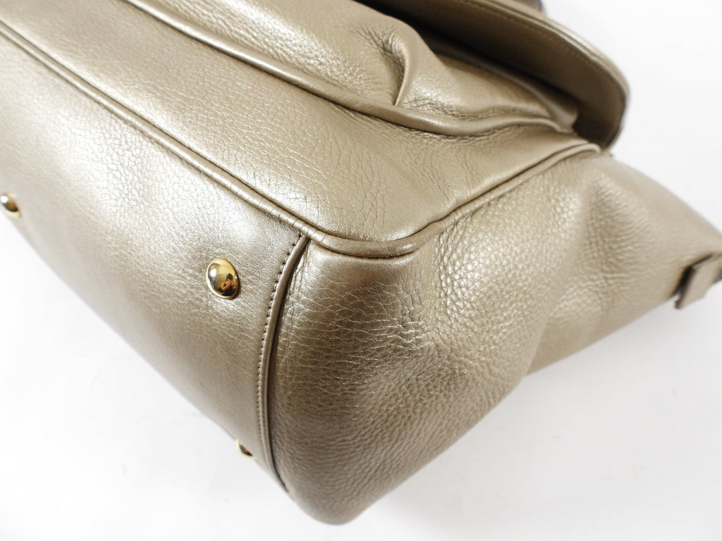 Gucci 1973 Champagne Gold Large Top Handle Bag