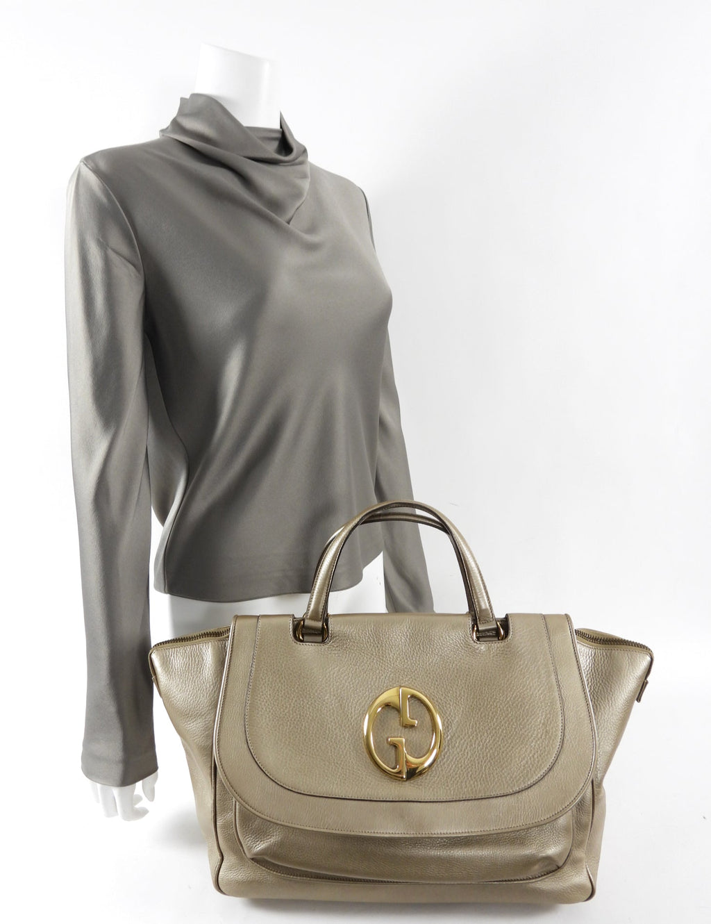 Gucci 1973 Champagne Gold Large Top Handle Bag