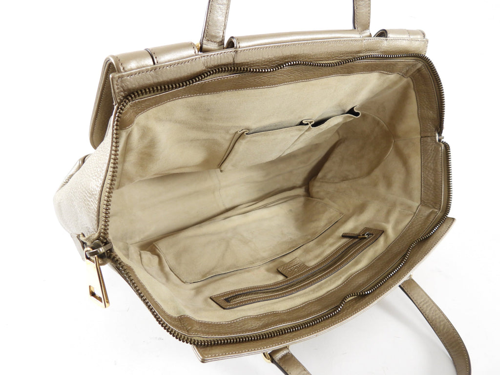 Gucci 1973 Champagne Gold Large Top Handle Bag