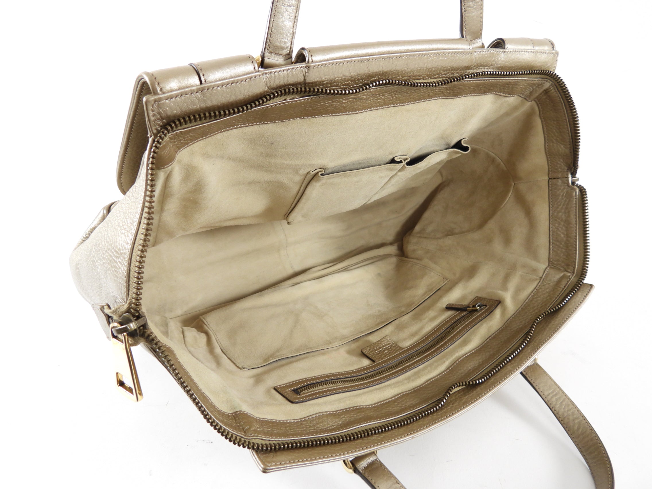 Gucci 1973 Champagne Gold Large Top Handle Bag
