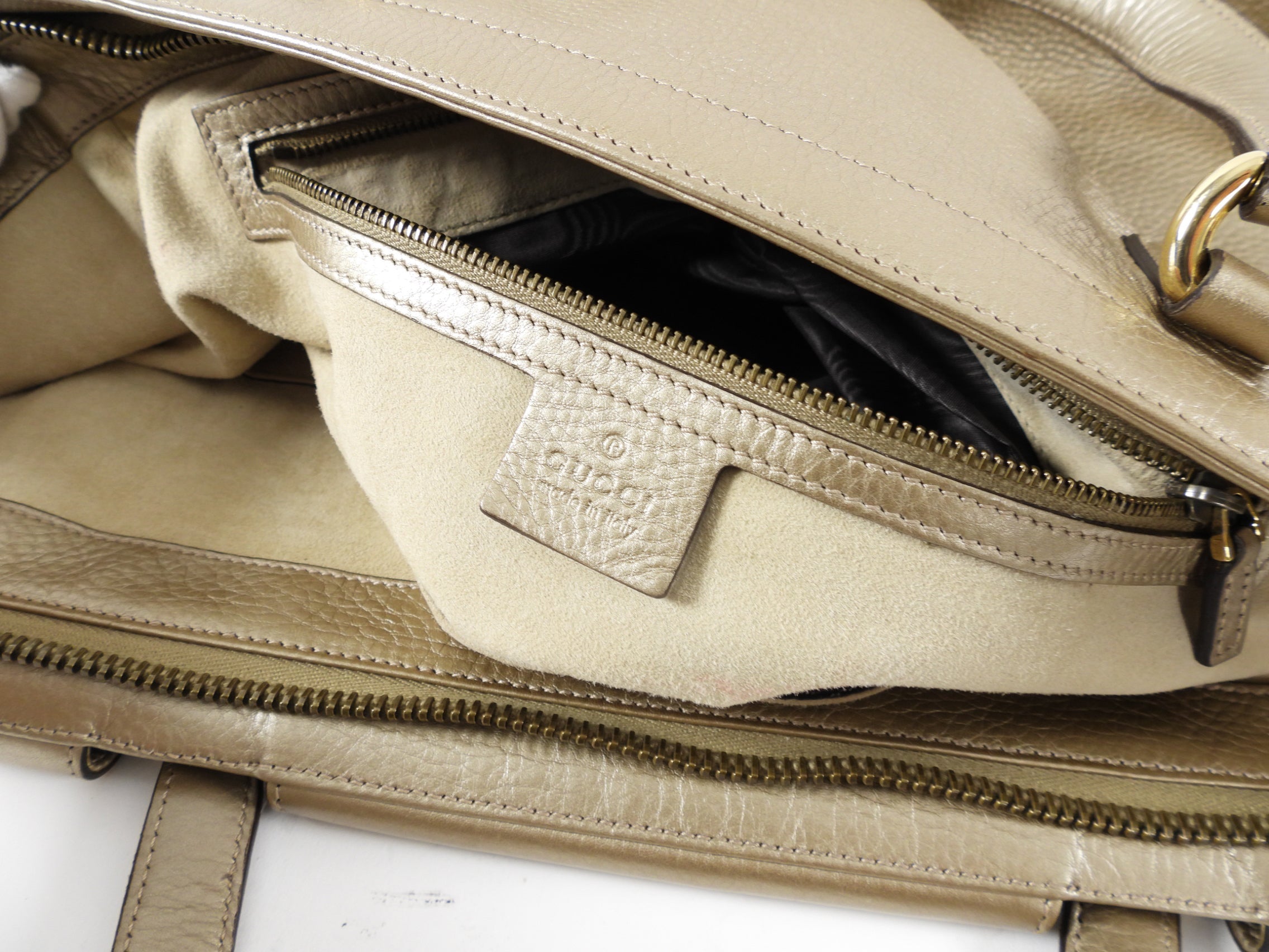 Gucci 1973 Champagne Gold Large Top Handle Bag